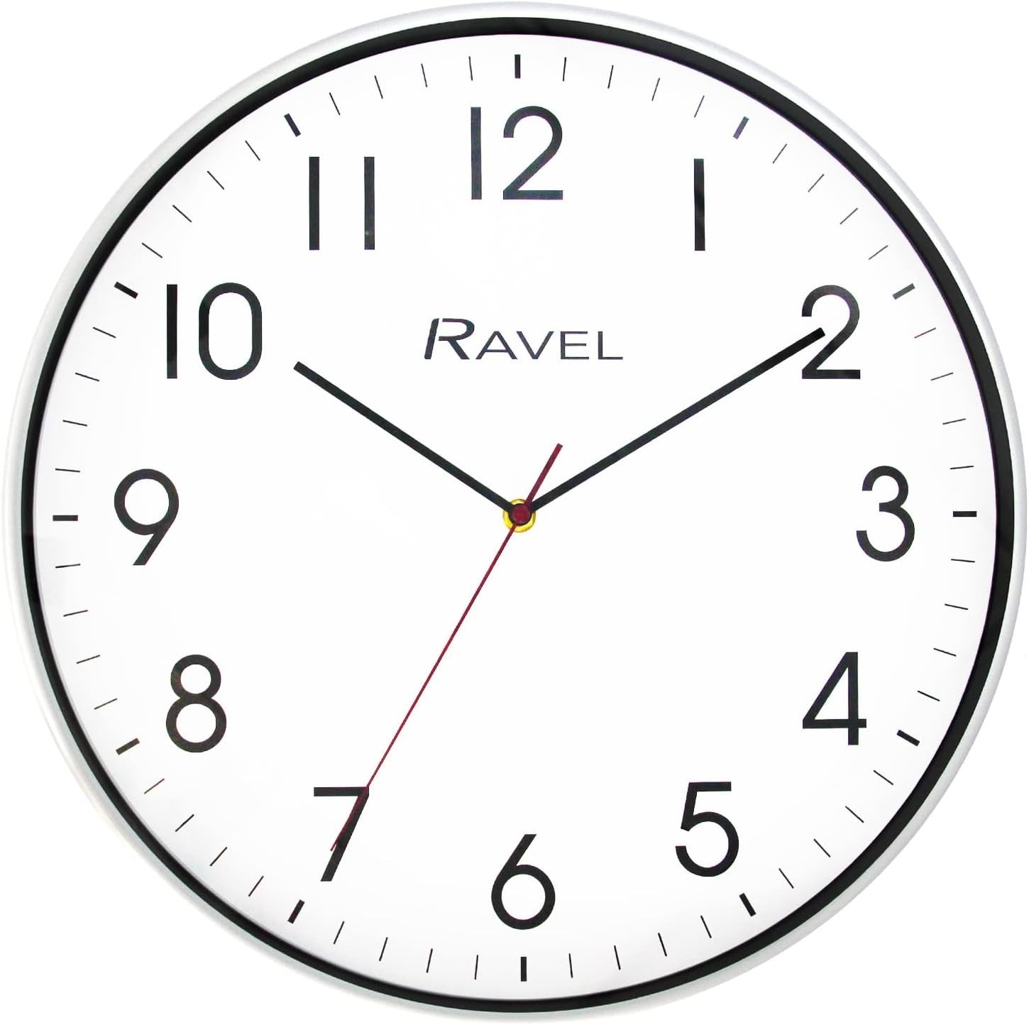 Large 40cm Silent Wall Clock White Frame Modern Minimalist Easy-Read Quartz