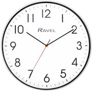 Large 40cm Silent Wall Clock White Frame Modern Minimalist Easy-Read Quartz