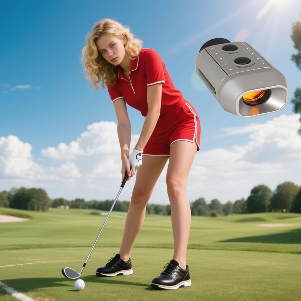 Golf Rangefinder Laser Distance Meter Compact Electronic Range Finder