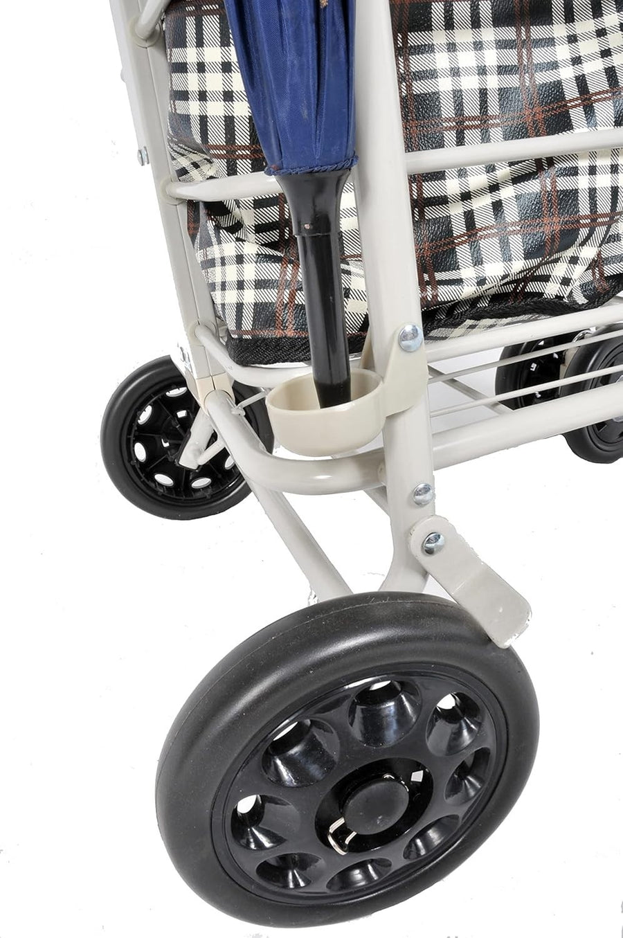 Walk & Rest Mobility Trolley with Seat – Adjustable Shopping Stroller
