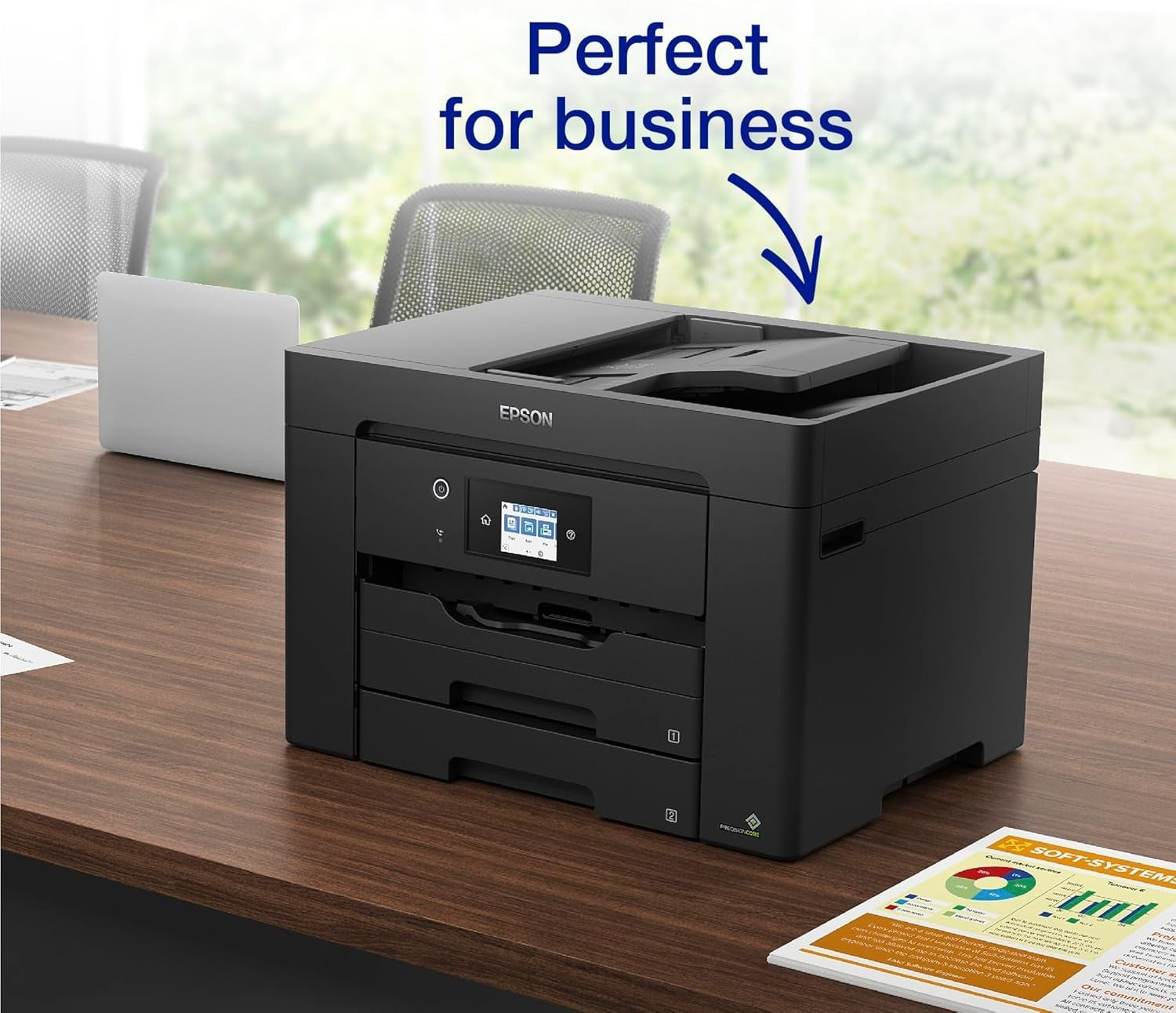 All-in-One Wireless Colour Printer Scanner Copier Fax A3 Black