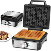 Deep Fill Waffle Maker 1600W Non-Stick Adjustable Temperature