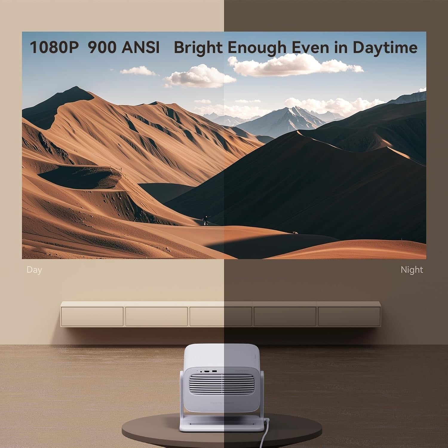 900 ANSI Smart Projector 1080P Android TV Netflix WiFi Auto Focus