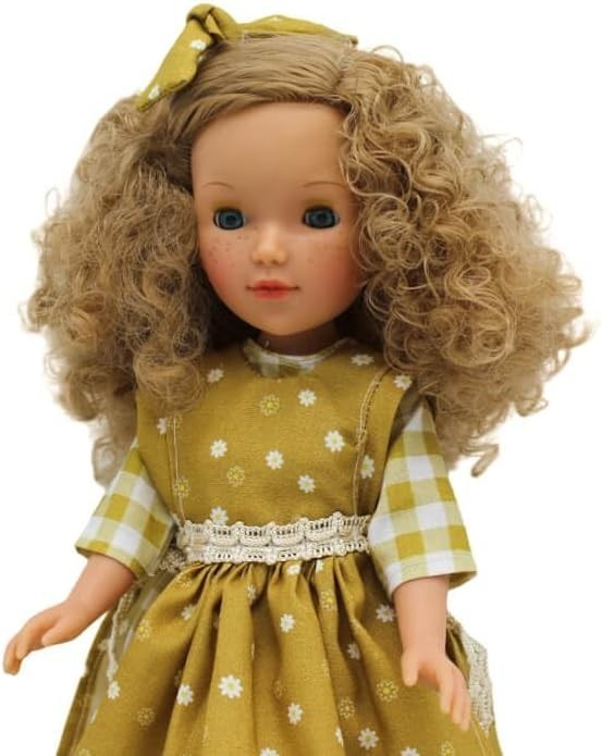 41cm Folk Style Doll Freckles Printed Dress Collectible Handmade Spain
