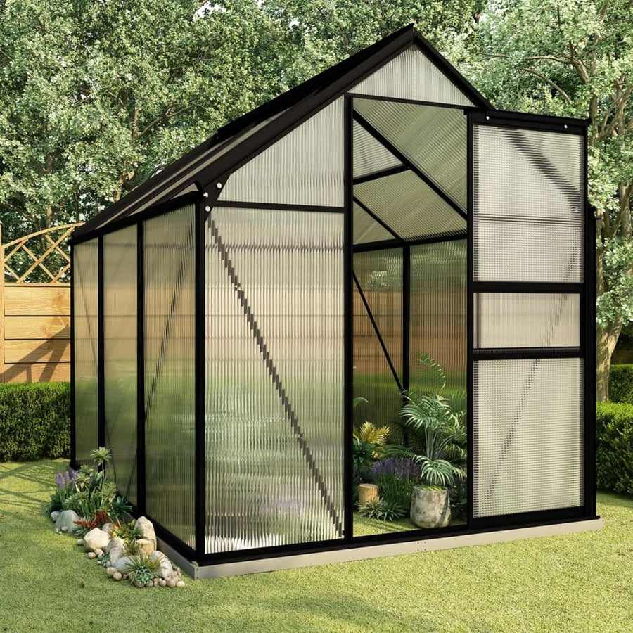 Luxury Walk-In Greenhouse Aluminium Frame Polycarbonate Panels Weatherproof