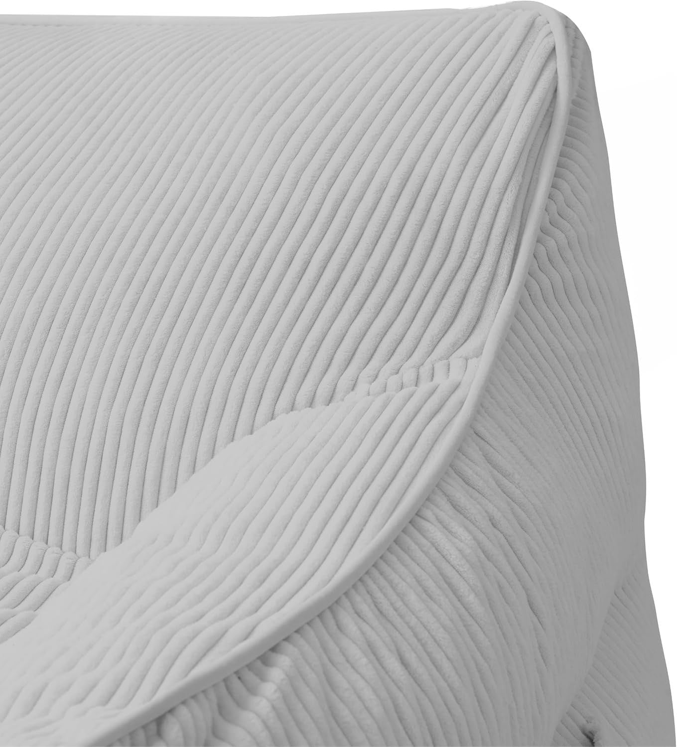 Giant Corduroy Bean Bag Chair with Foam Filling Soft Cozy Living Room Seat