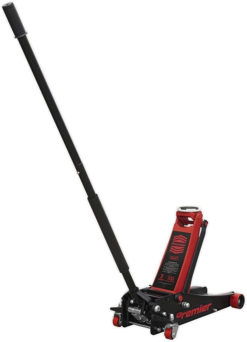 3 Ton Low Profile Trolley Jack Rocket Lift Heavy Duty Car Jack 100–533mm Red