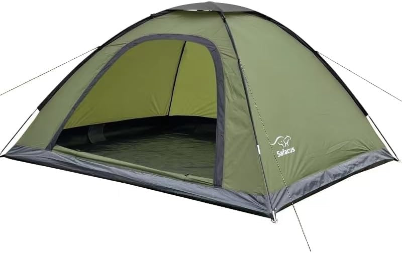 Green 4 Man Camping Dome Tent Waterproof Lightweight