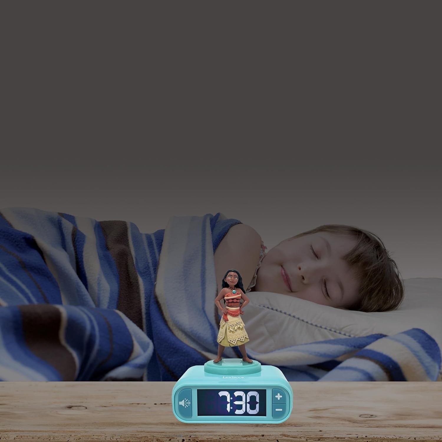 Kids Alarm Clock Night Light LED Display Snooze Sounds Bedroom Gift