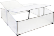Aluminium Cold Frame Greenhouse 100x120x40cm Double Roof Polycarbonate