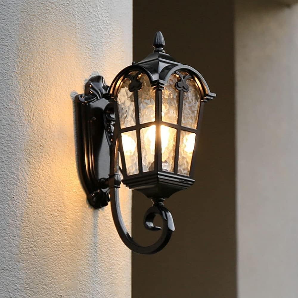 Retro European Style Wall Lamp – E27 Waterproof Lantern, Vintage Lighting