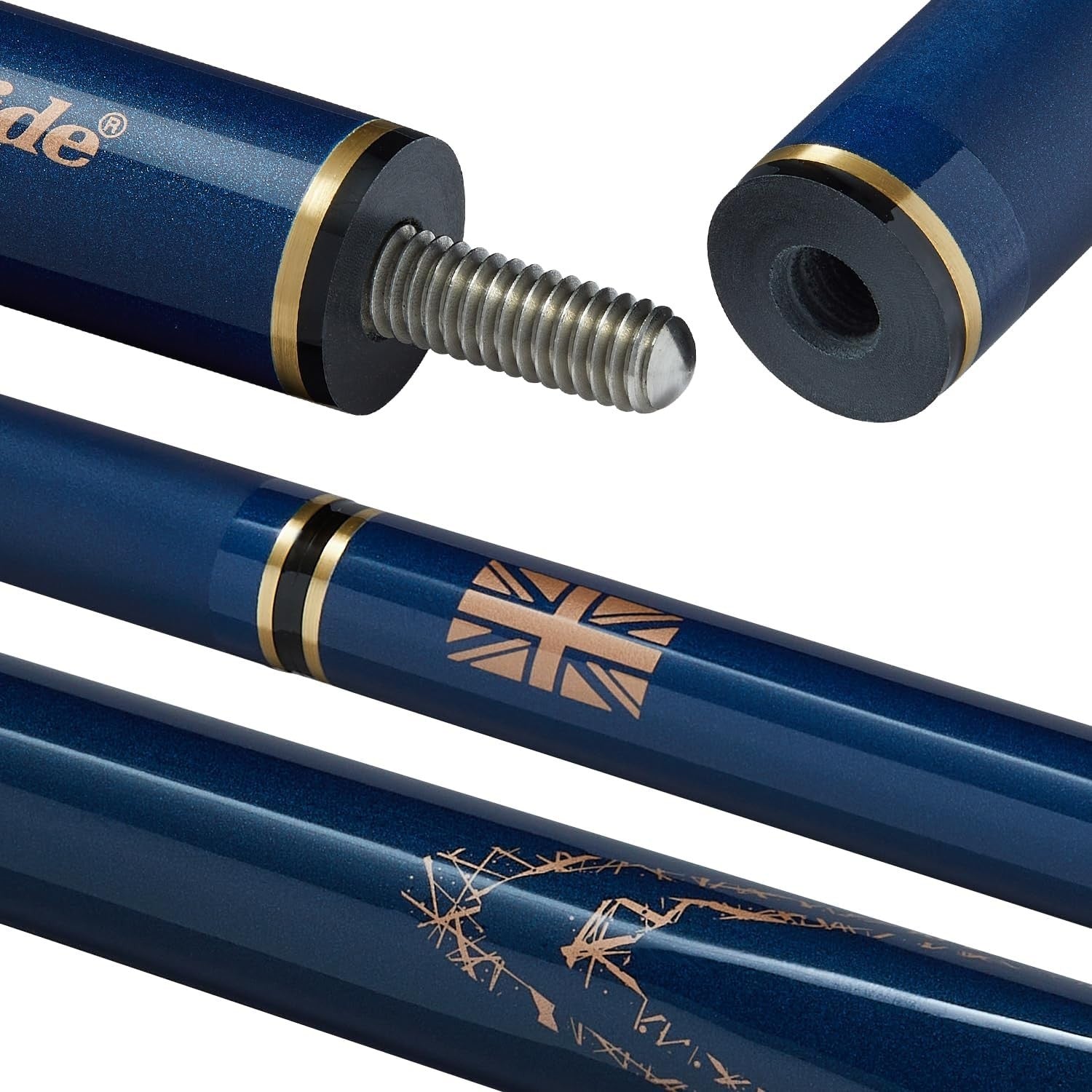 57" Carbon Fibre Snooker Pool Cue 19oz 10mm Tip 50/50 Steel Joint