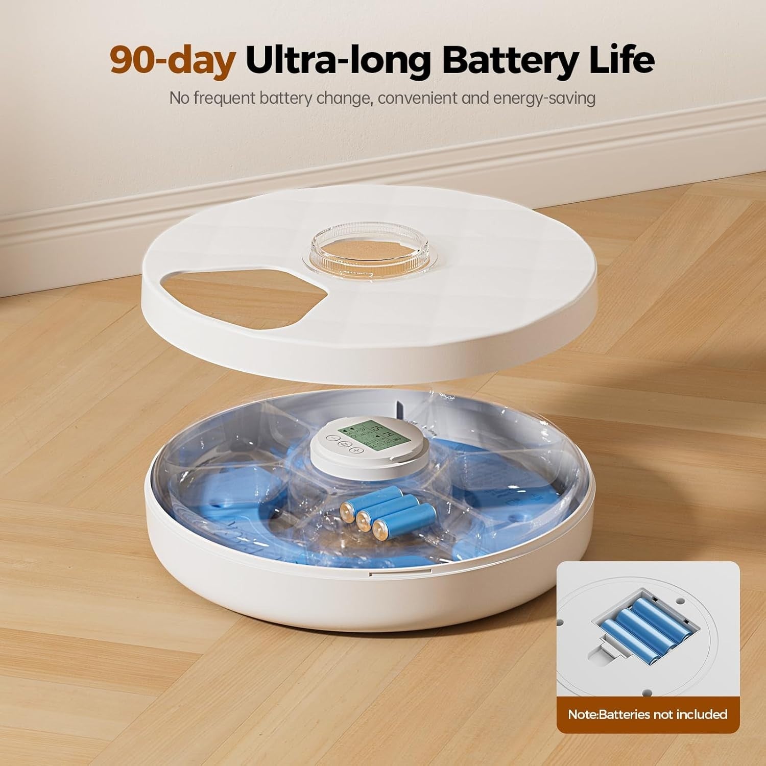 Automatic Wet Food Cat Feeder Timer 6 Meal Ice Pack Pet Dispenser
