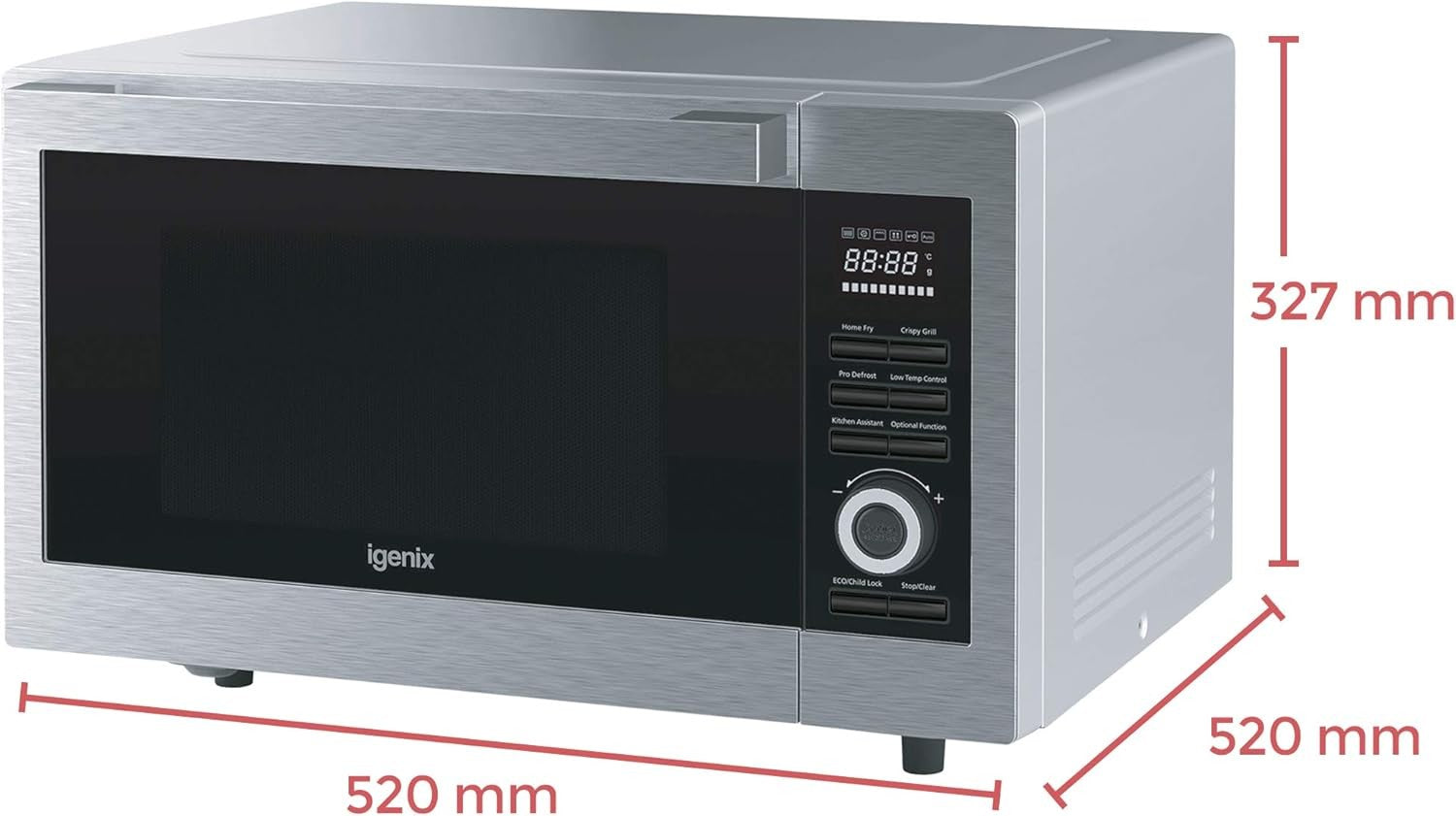 30L 1000W Combination Microwave Oven Air Fry Grill Convection Kitchen