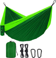 Ultralight Portable Camping Hammock with Tree Straps Breathable Setup - Green