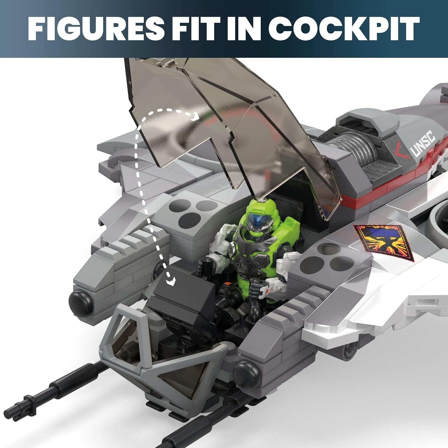 Halo Arctic Burn Wasp Building Toy – 342 Piece Set with 2 Figures