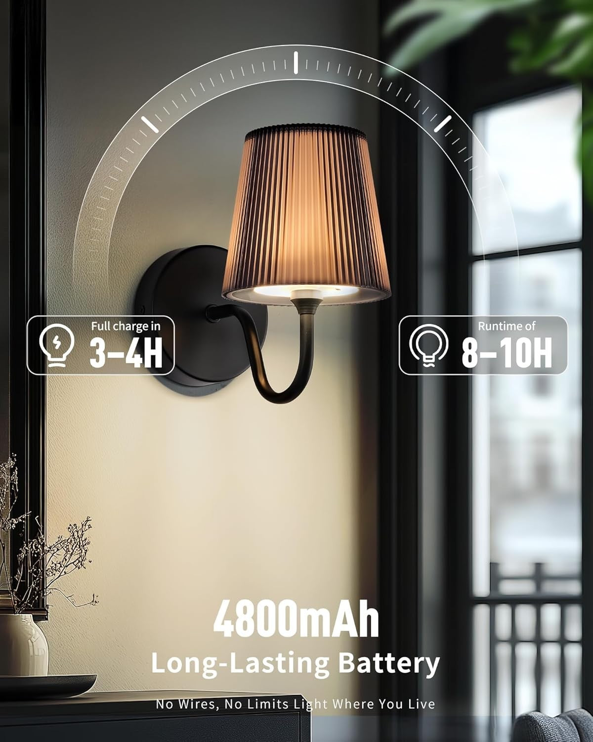 Rechargeable Magnetic Wall Lights with Remote, Dimmable RGB Picture Lamp