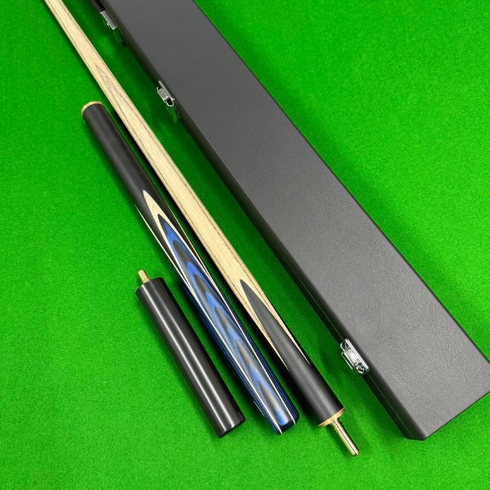 58 Inch Snooker Pool Cue 9.4mm Tip 18oz Blue Black Case Mini Butt