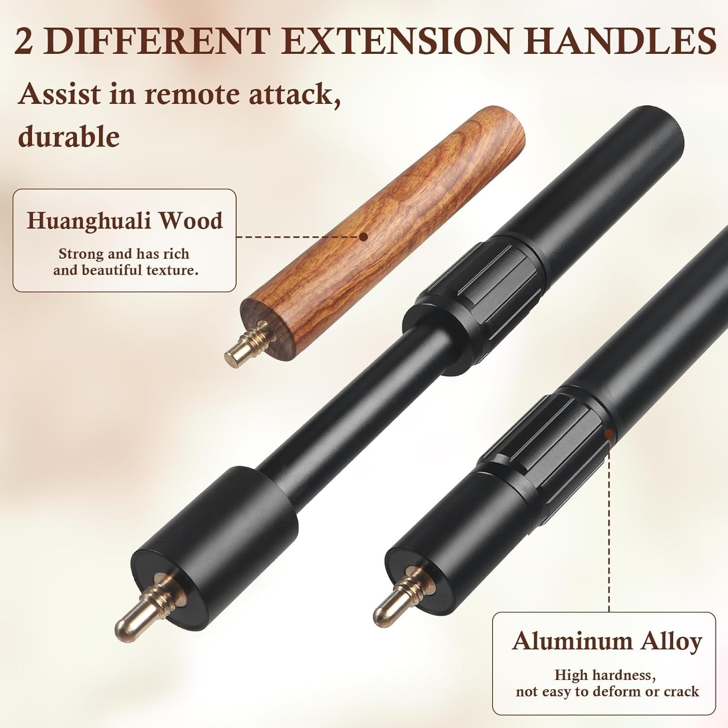 57in 3/4 Snooker Pool Cue Set 19oz 9mm Tip w Extensions Case