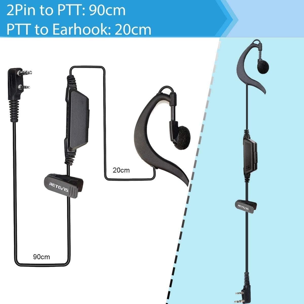 Mini PMR446 Walkie Talkies 4 Pack Long Range Dual PTT Rechargeable