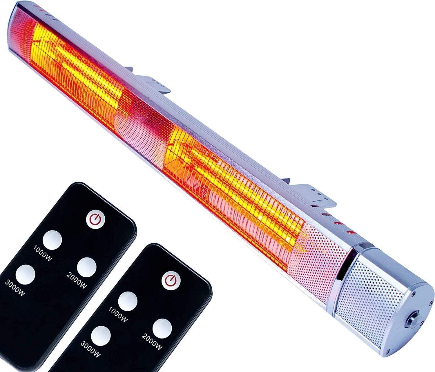 3000W Outdoor Electric Patio Heater Wall Mounted Remote Waterproof Fast Heat