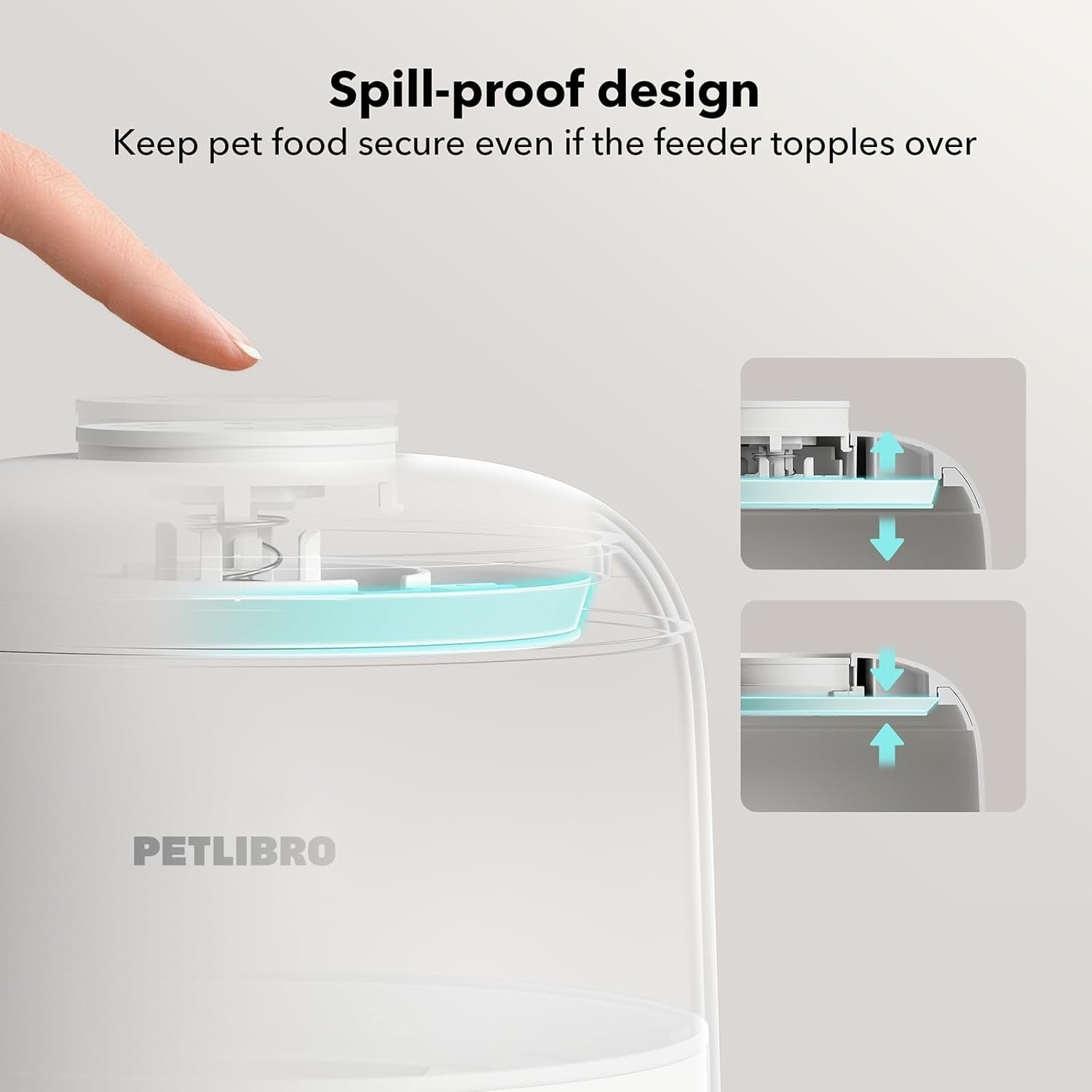 Automatic Cat Feeder WiFi App Control Rechargeable 2L Food Dispenser