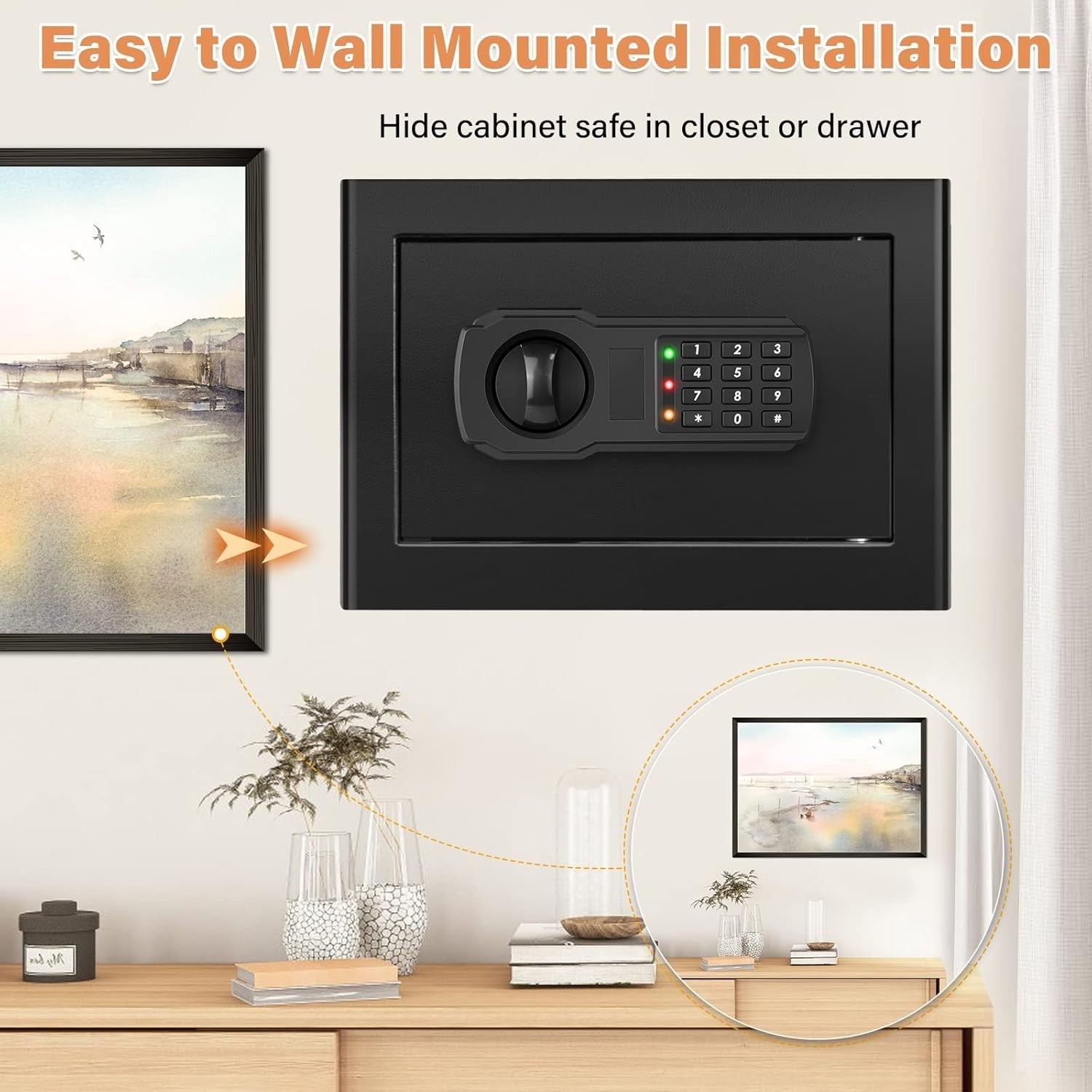 22L Fireproof Safe Box Digital Keypad Cash Document Home Security