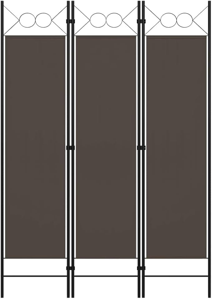 Anthracite Grey 3 Panel Room Divider 180cm Folding Privacy Screen