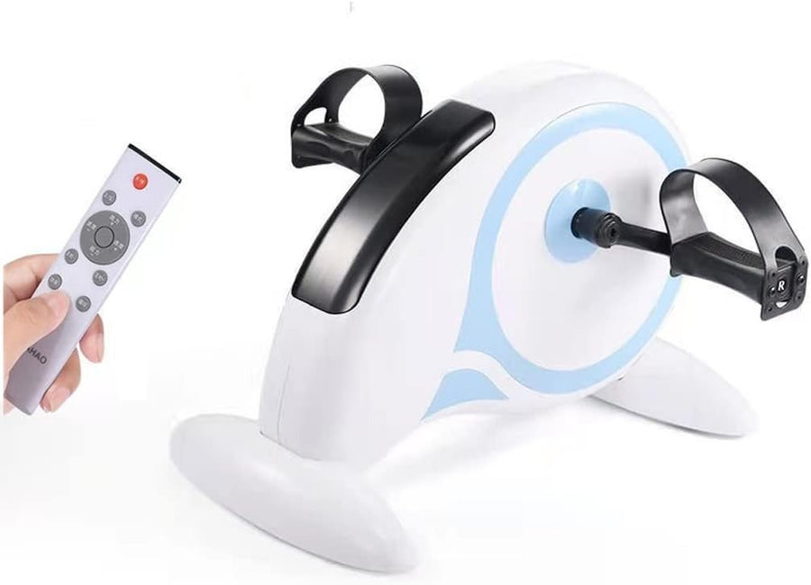 Electric Under Desk Elliptical Pedal Exerciser Remote Rehab Trainer