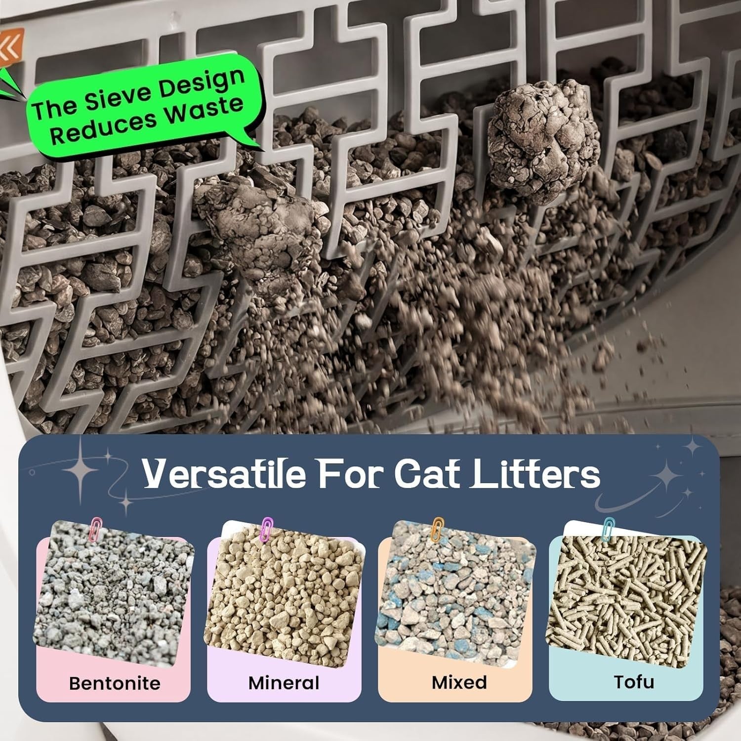 Self Cleaning Cat Litter Box APP Control 65L XL Multi Cat Odor Free