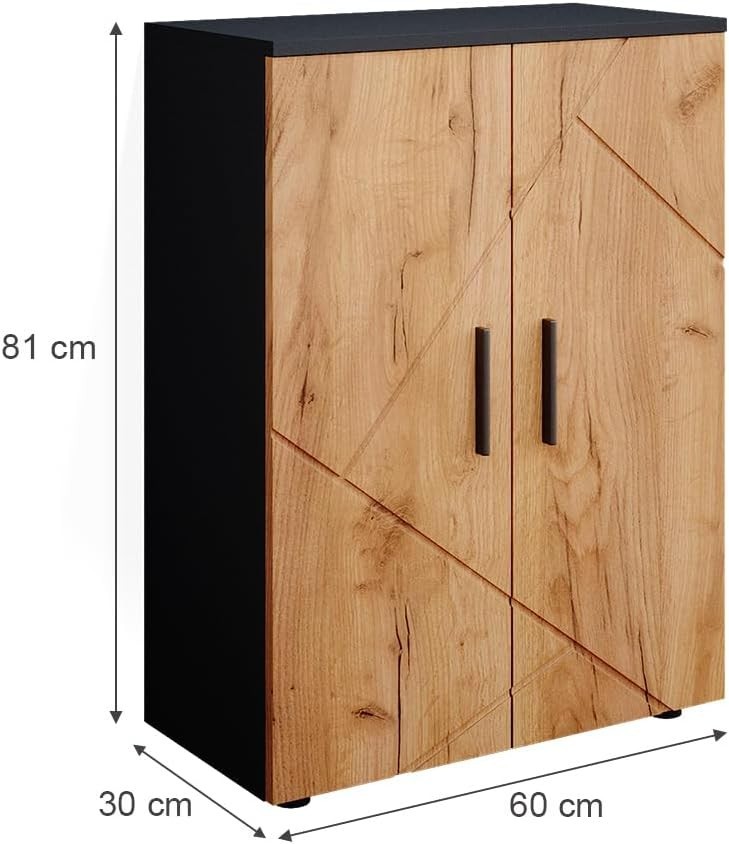 Space-Saving 2-Door Bathroom Storage Cabinet with Durable Melamine Finish