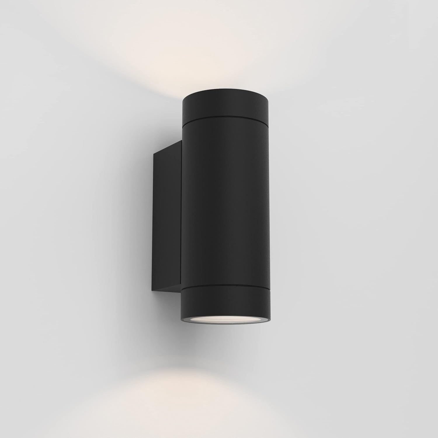 Outdoor Black Aluminum Wall Light Dimmable Up Down GU10 Pathway Lamp