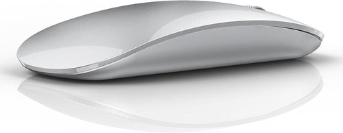 Ultra Slim Bluetooth Mouse Rechargeable Silent Triple Mode USB C Travel Silver