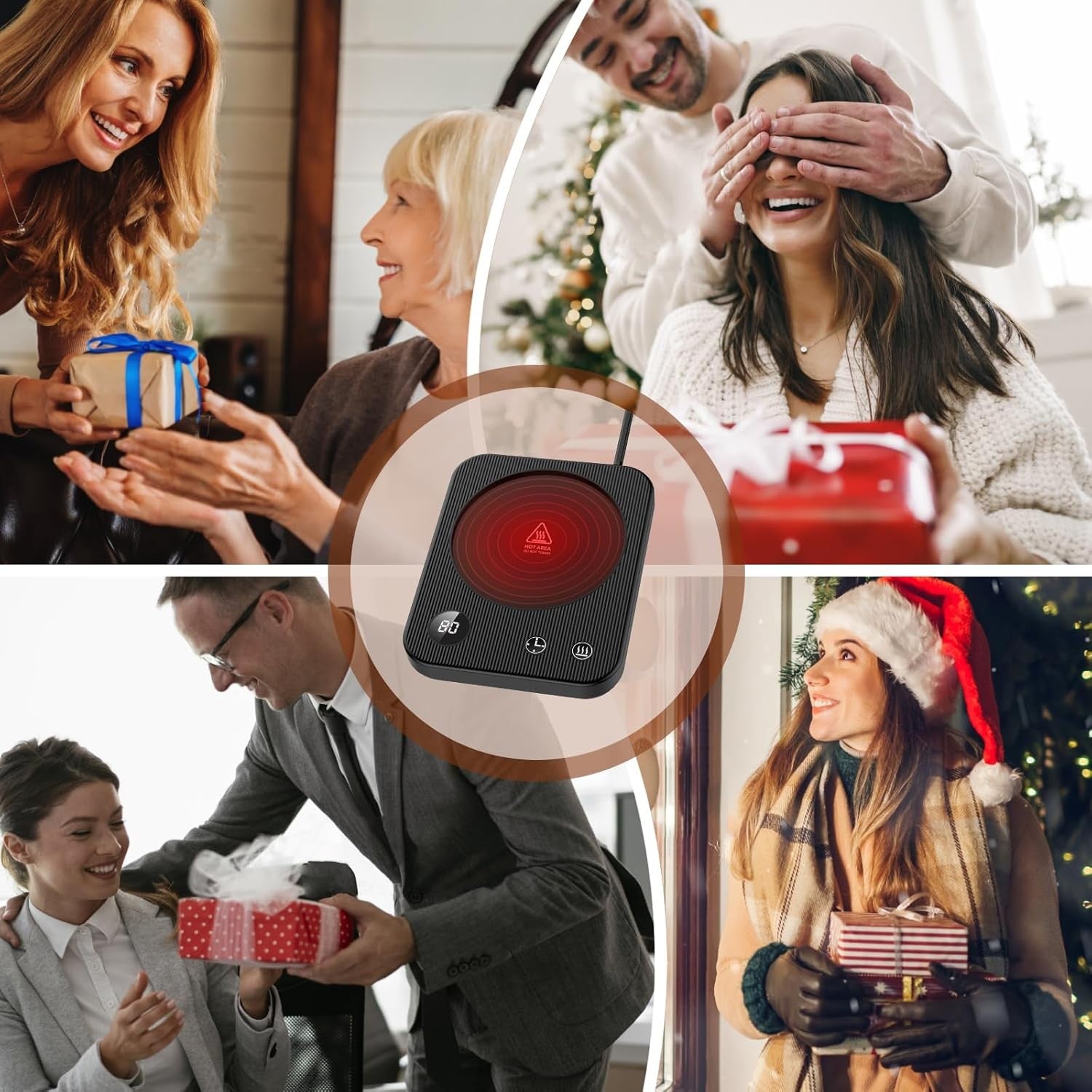 Coffee Mug Warmer 3 Temp Auto Shut Off Anti-Scald Desk