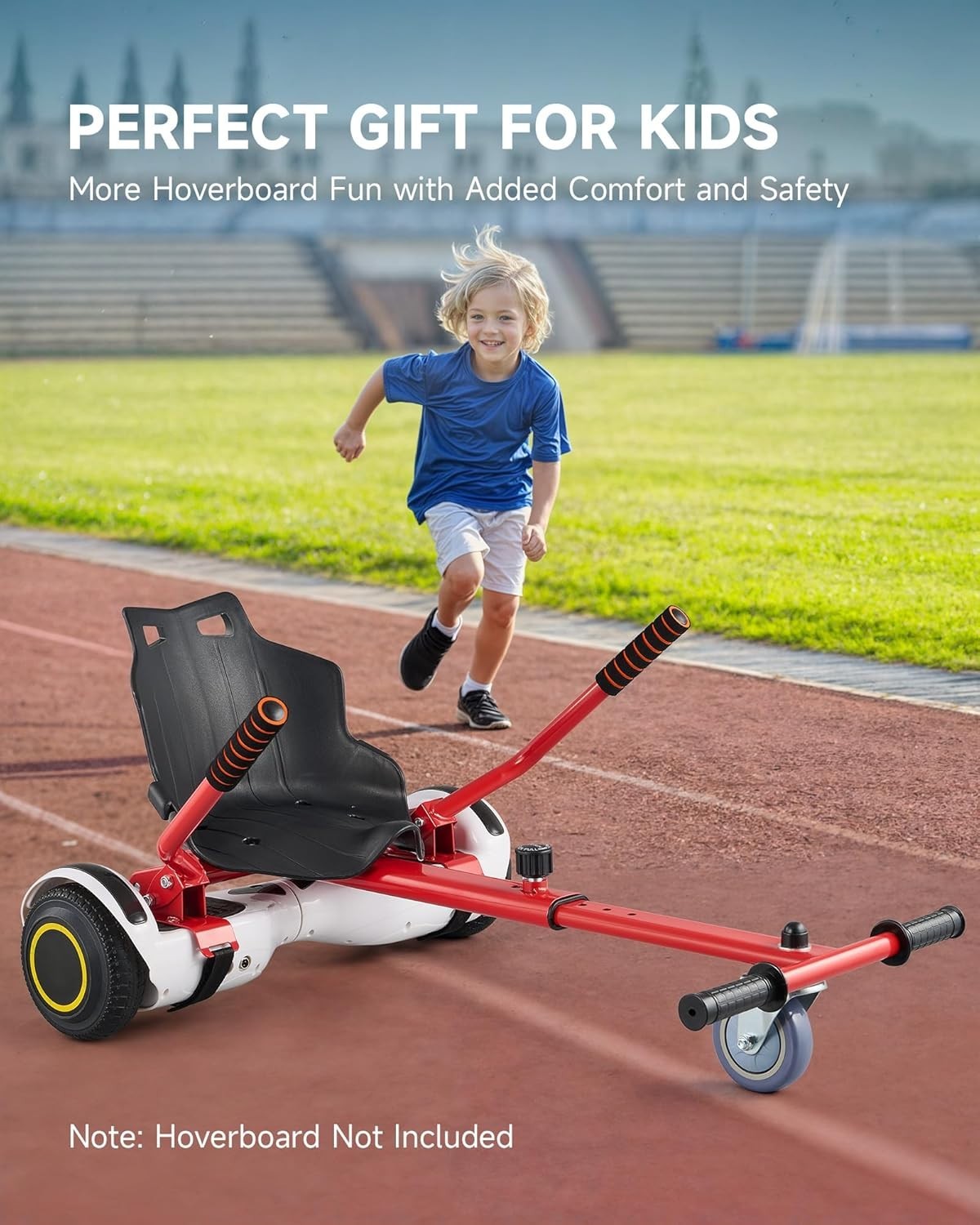 Hoverkart Attachment Seat for 6.5 8 10 Inch Hoverboard Red Adjustable
