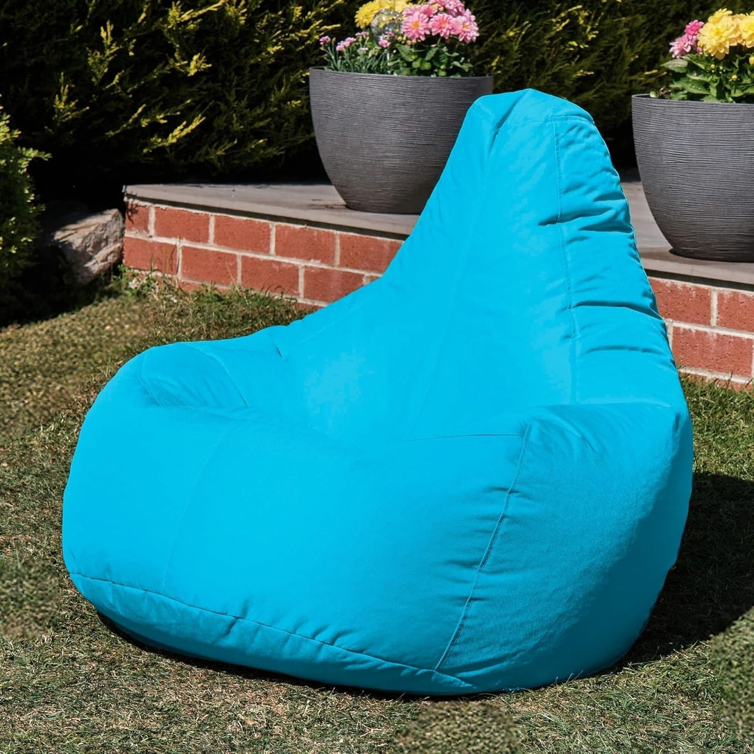 Aqua Blue Gaming Bean Bag Chair | Recliner Seat Indoor Outdoor Waterproof