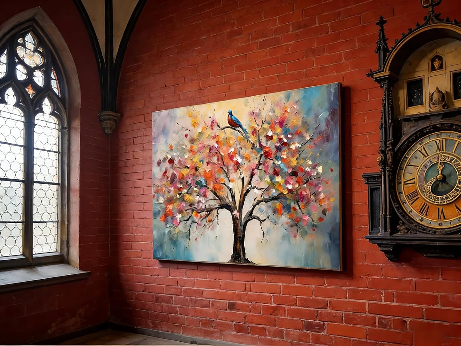 Tree of Life Canvas Wall Art 30x40cm Framed Colourful Decor