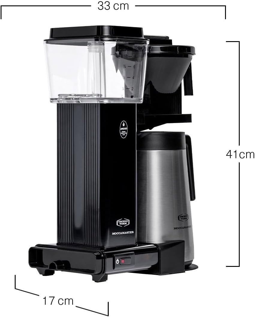 Thermal Drip Coffee Maker 1.25L | Fast Brew, Auto Shut-Off, Stainless Steel Jug