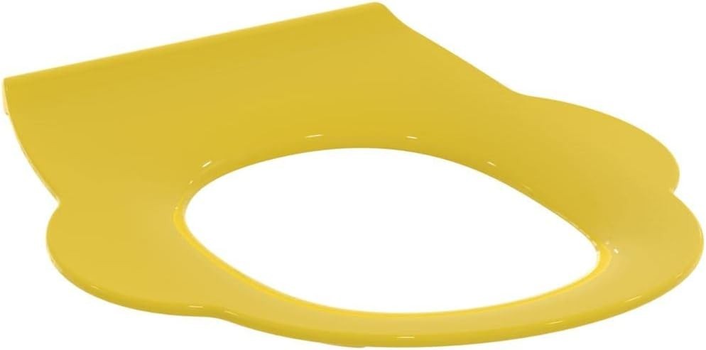 School WC Toilet Seat Ring Yellow with Handles Polypropylene 305mm High