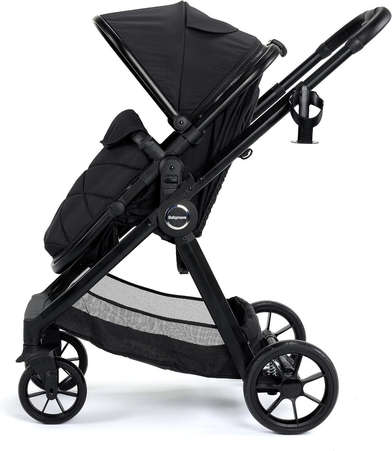 Black 3 in 1 Baby Travel System Pram Pushchair i-Size Car Seat