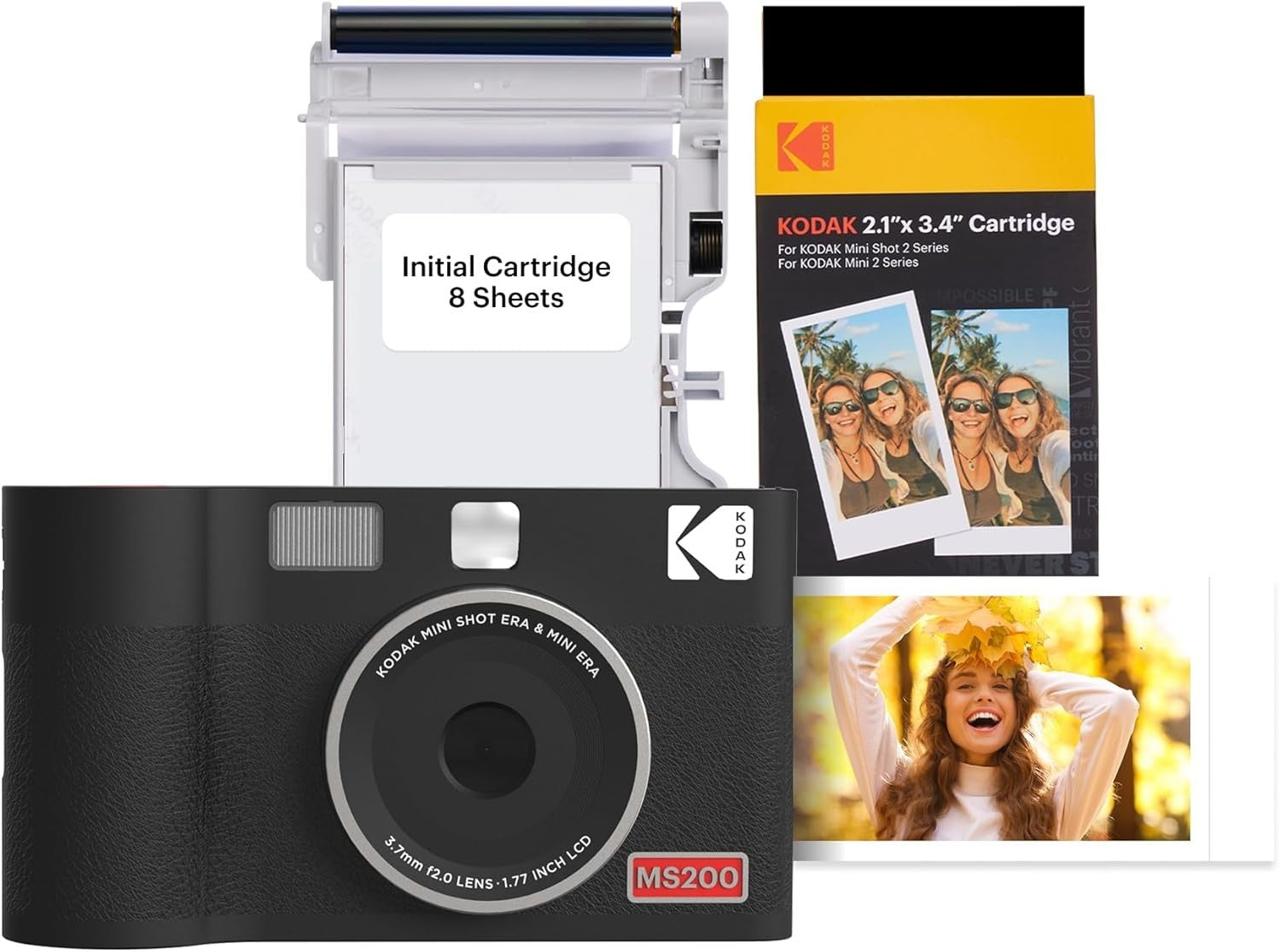 Instant Camera & Photo Printer 2x3 Bluetooth 38 Sheets Portable