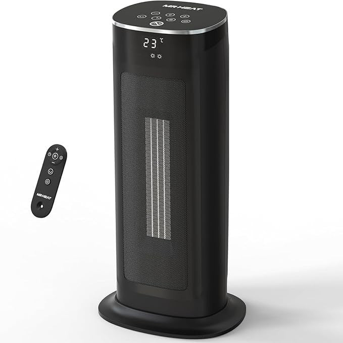 Portable Tower Space Heater 2000W Oscillating Remote Control Thermostat Safe