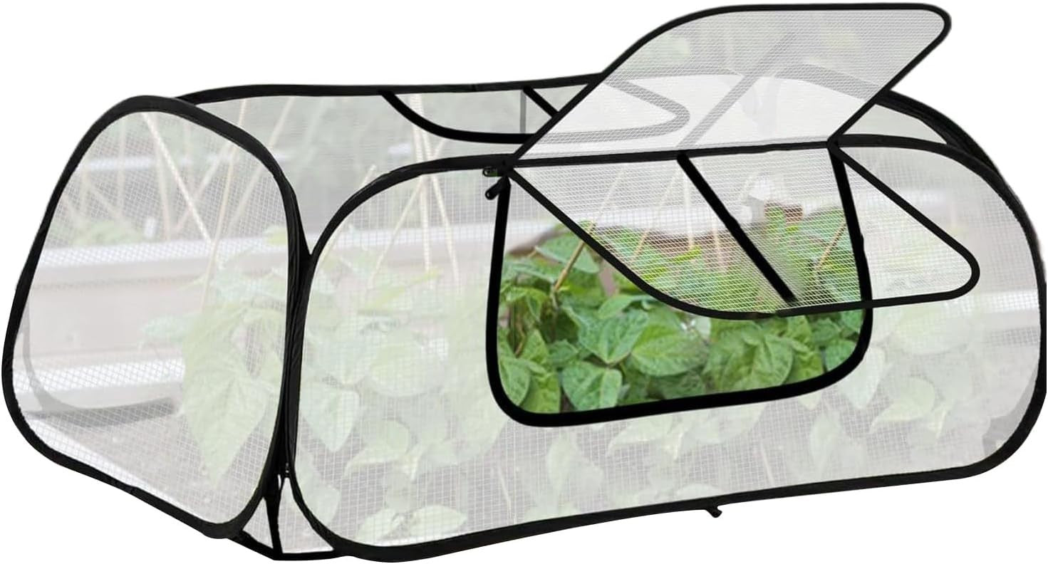 Portable Mesh Tunnel Greenhouse Waterproof UV Protection Cold Frame 35x35cm