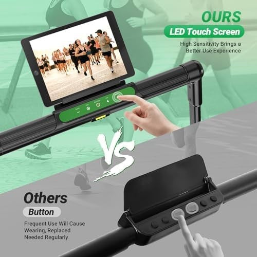 Foldable Treadmill 1-12KM/H Under Desk Walking Pad LED Remote Home Gym
