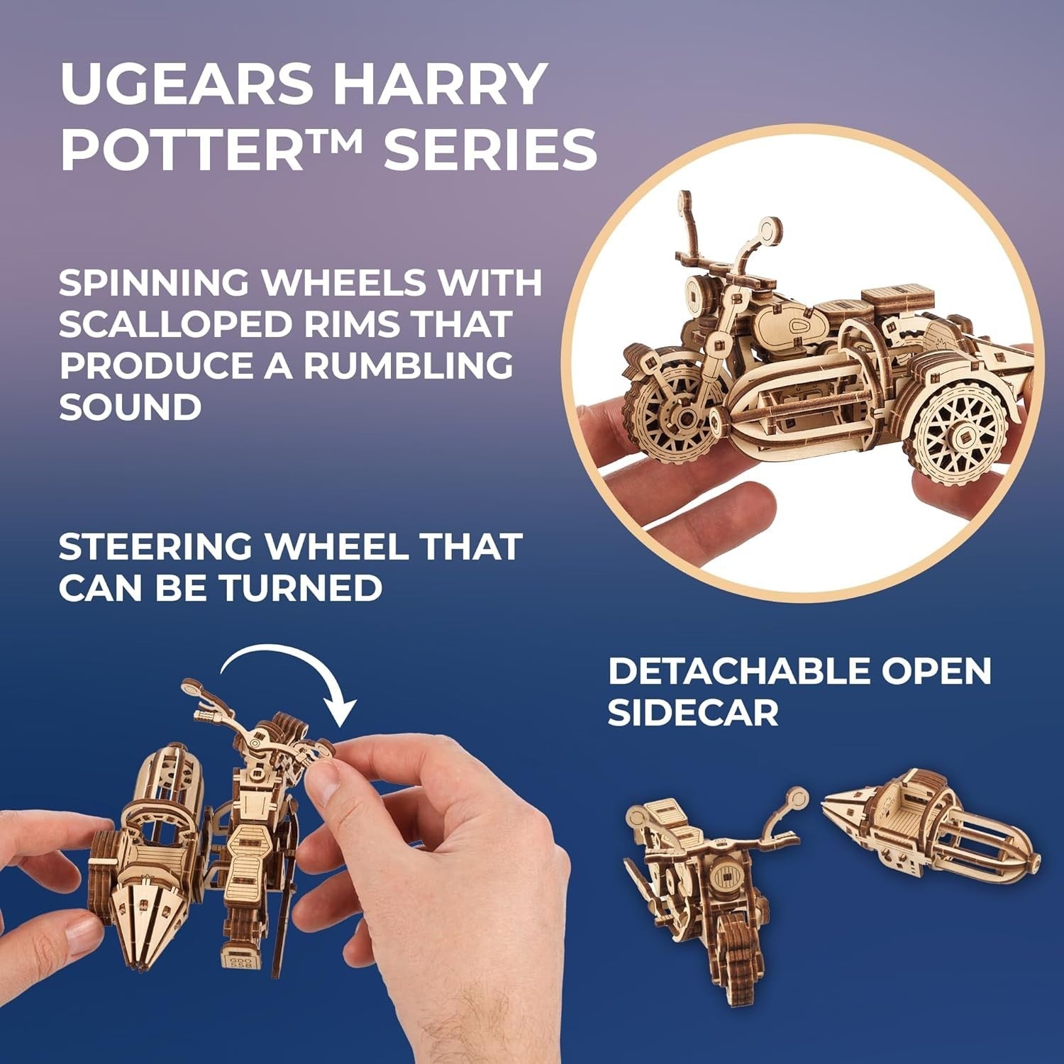 3D Wooden Flying Motorbike Puzzle - Interactive Build, Magical Collectible