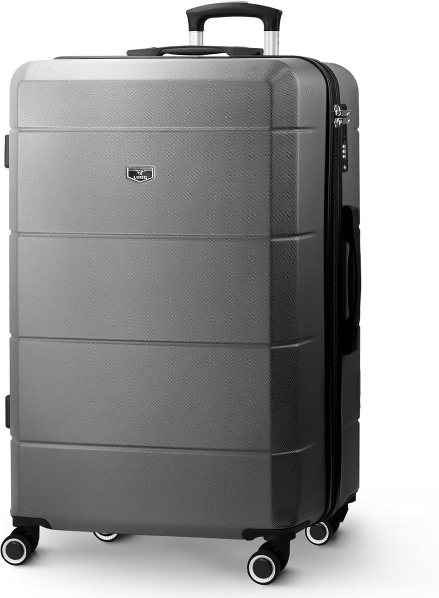 28” Large Checked Suitcase ABS Hard Shell 4 Wheel Spinner TSA Lock