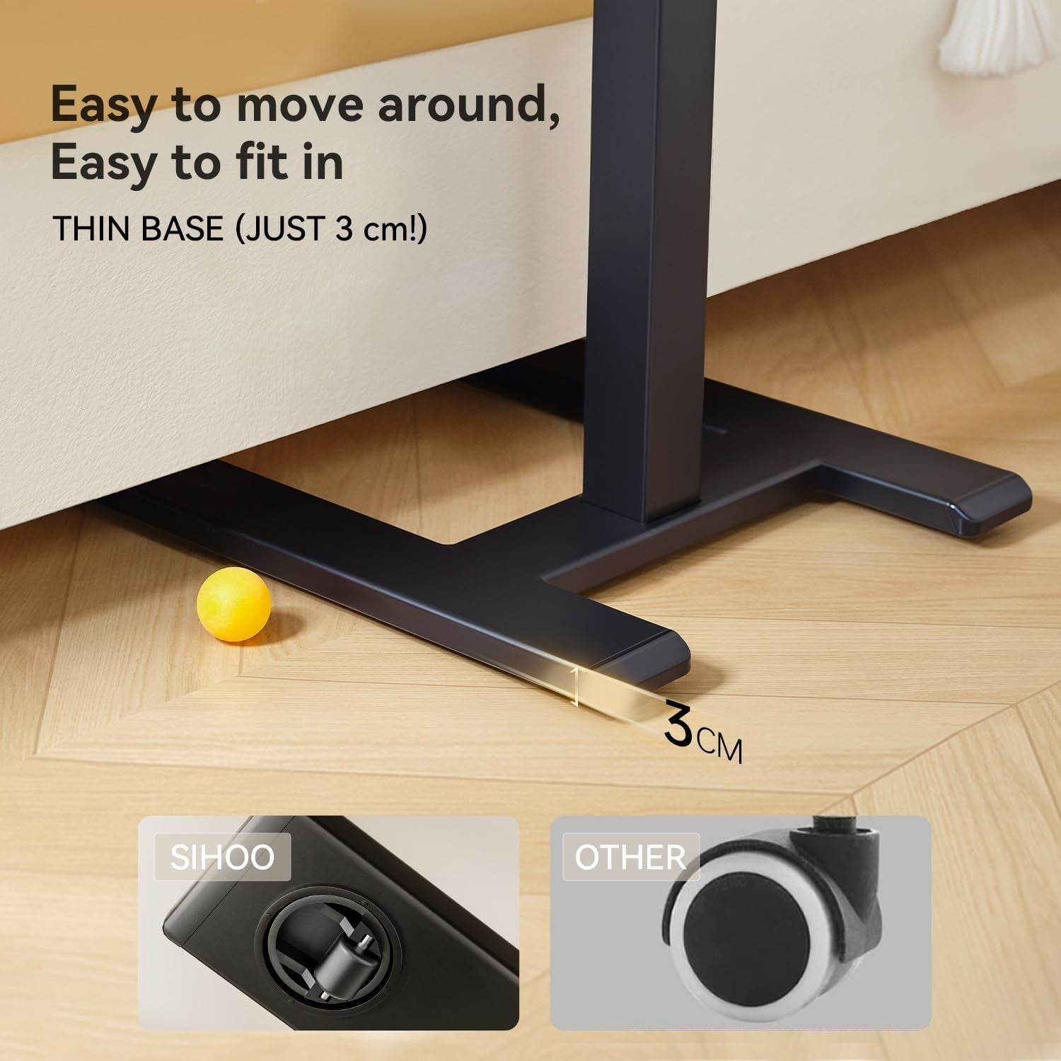 Overbed Table Height Adjustable Tilt Laptop Desk with Wheels for Bed Sofa