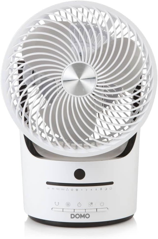 360° Oscillating Table Fan – 45W Quiet Air Circulator w/ Remote & 3-Speed Modes