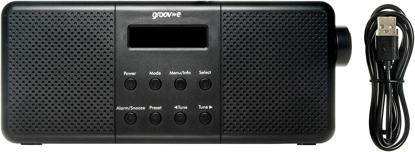 Rechargeable DAB FM Radio Bluetooth Alarm LCD 40 Presets