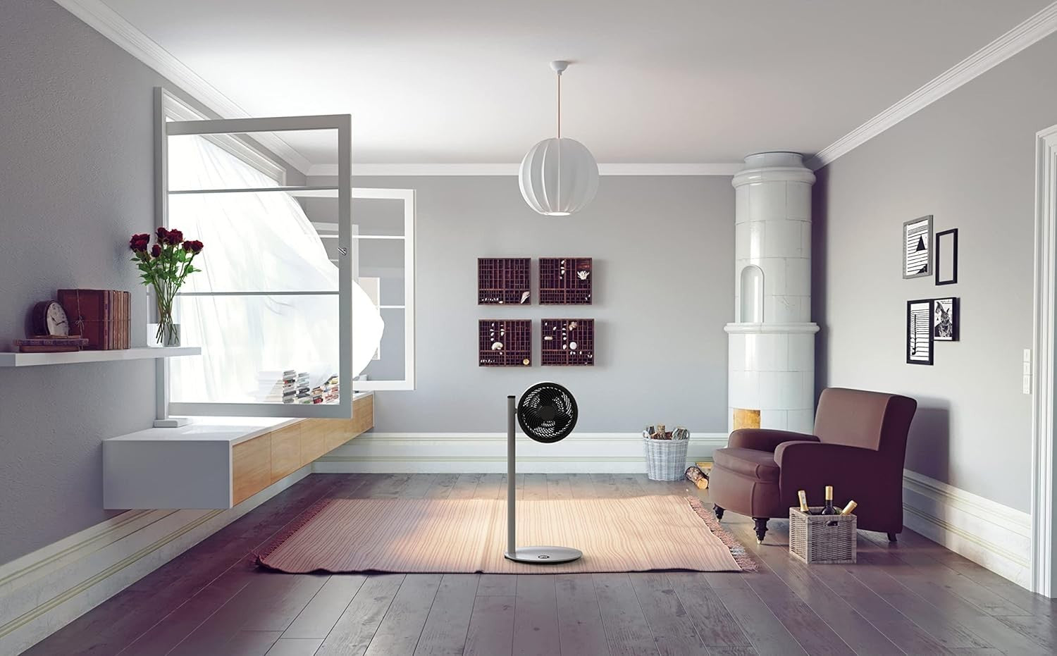 Smart Pedestal Fan 32Speed Quiet Air Circulator App Control & Adjustable Height